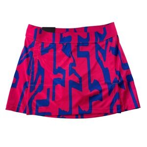 J. Lindeberg Amelie Mid Golf Athletic Skort Geometric Designer Womens Medium NEW